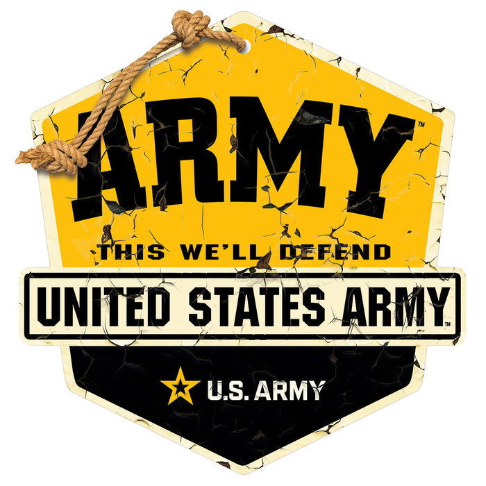 Army This We'll Defend Badge 20 x 20 inch Sign