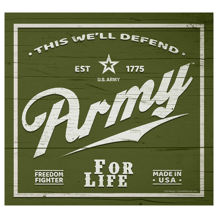 Army For Life 12 x 13 inch Wall Sign
