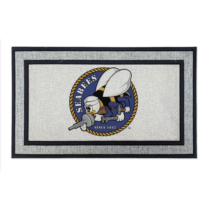 US Navy Seabees - 18 x 30 inch Color Doormat
