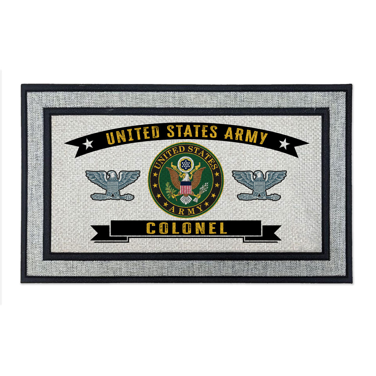 US Army Colonel O-6 - 18 x 30 inch Color Doormat — 7.62 Design
