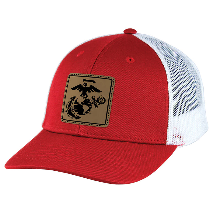 U.S. Marine Corps Eagle Globe & Anchor Patch USMC Trucker Hat by 7.62 Design