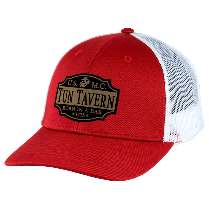 U.S. Marine Corps Tun Tavern Patch USMC Trucker Hat by 7.62 Design