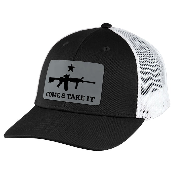 2nd Amendment Come & Take It Patch Trucker Hat by 7.62 Design