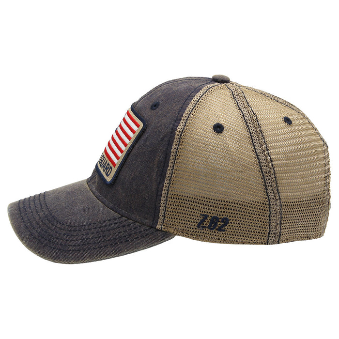 U.S. Coast Guard Flag Vintage Trucker Hat
