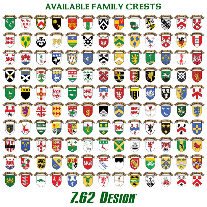 Personalized Irish Family Coat of Arms Pint Glass