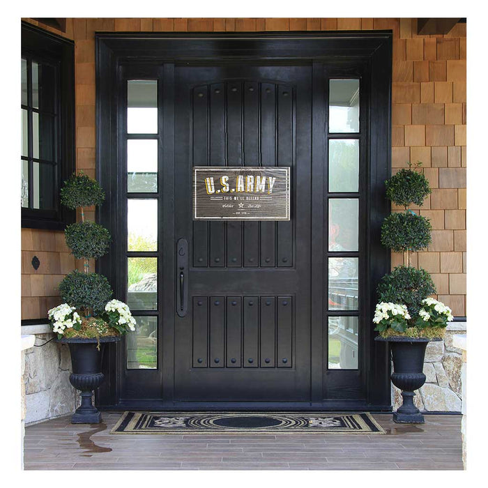 Army Woodgrain 11 x 20 inch Sign