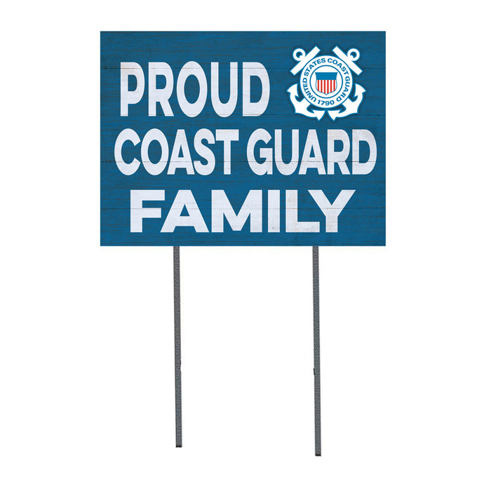 Proud Coast Guard Family 18"x24" Lawn Sign