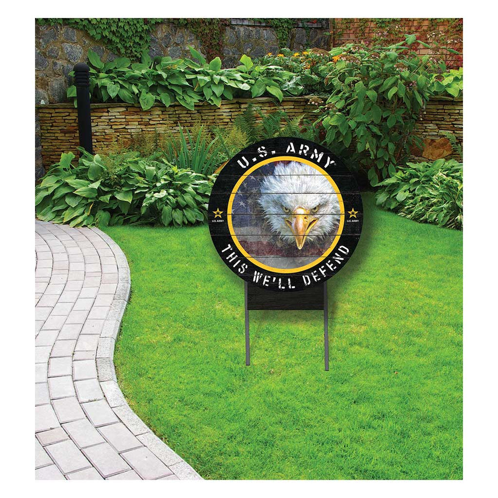 U.S. Army Eagle Flag 20 x 20 inch Lawn Sign — 7.62 Design