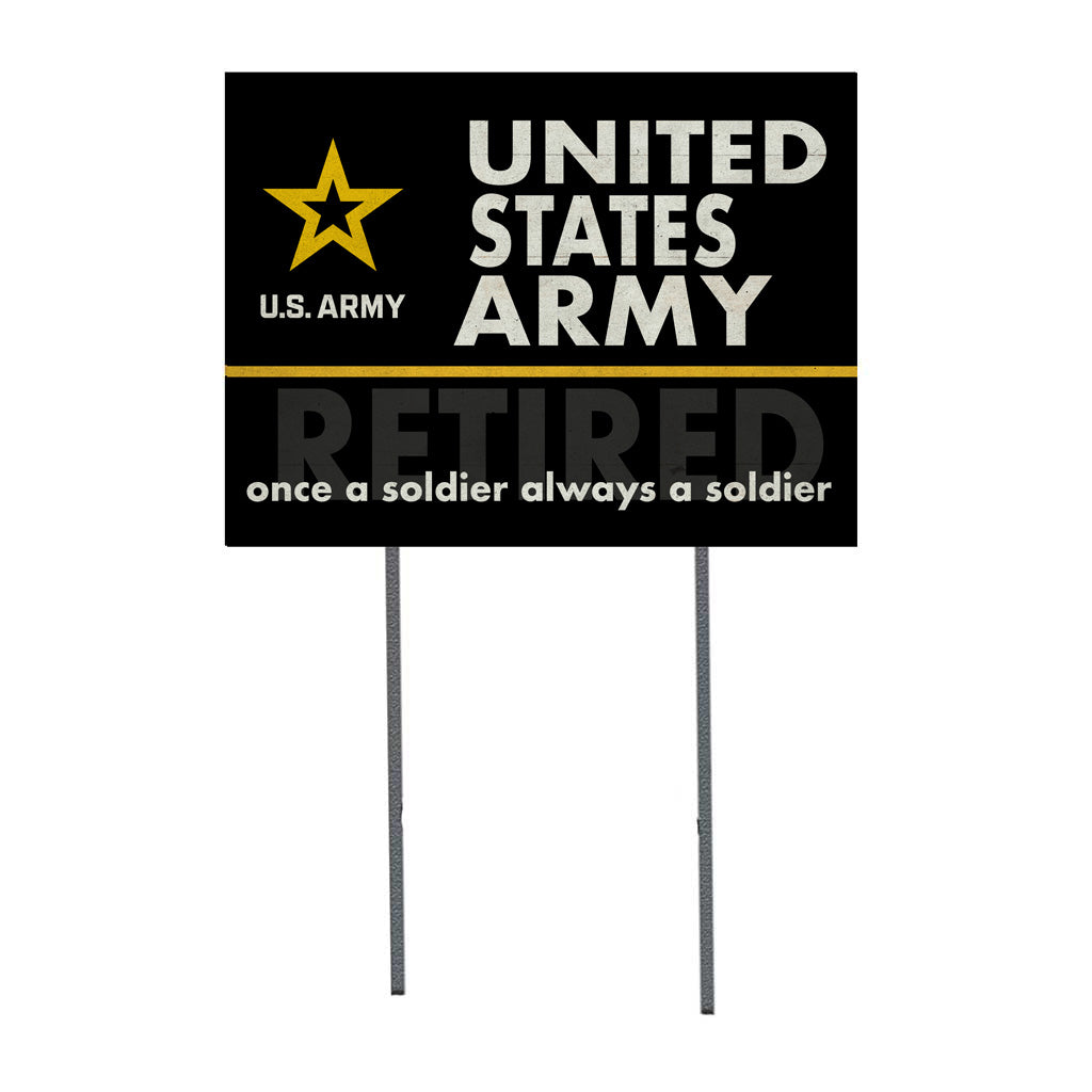U.S. Army Always A Soldier Retired 18 x 24 inch Lawn Sign — 7.62 Design