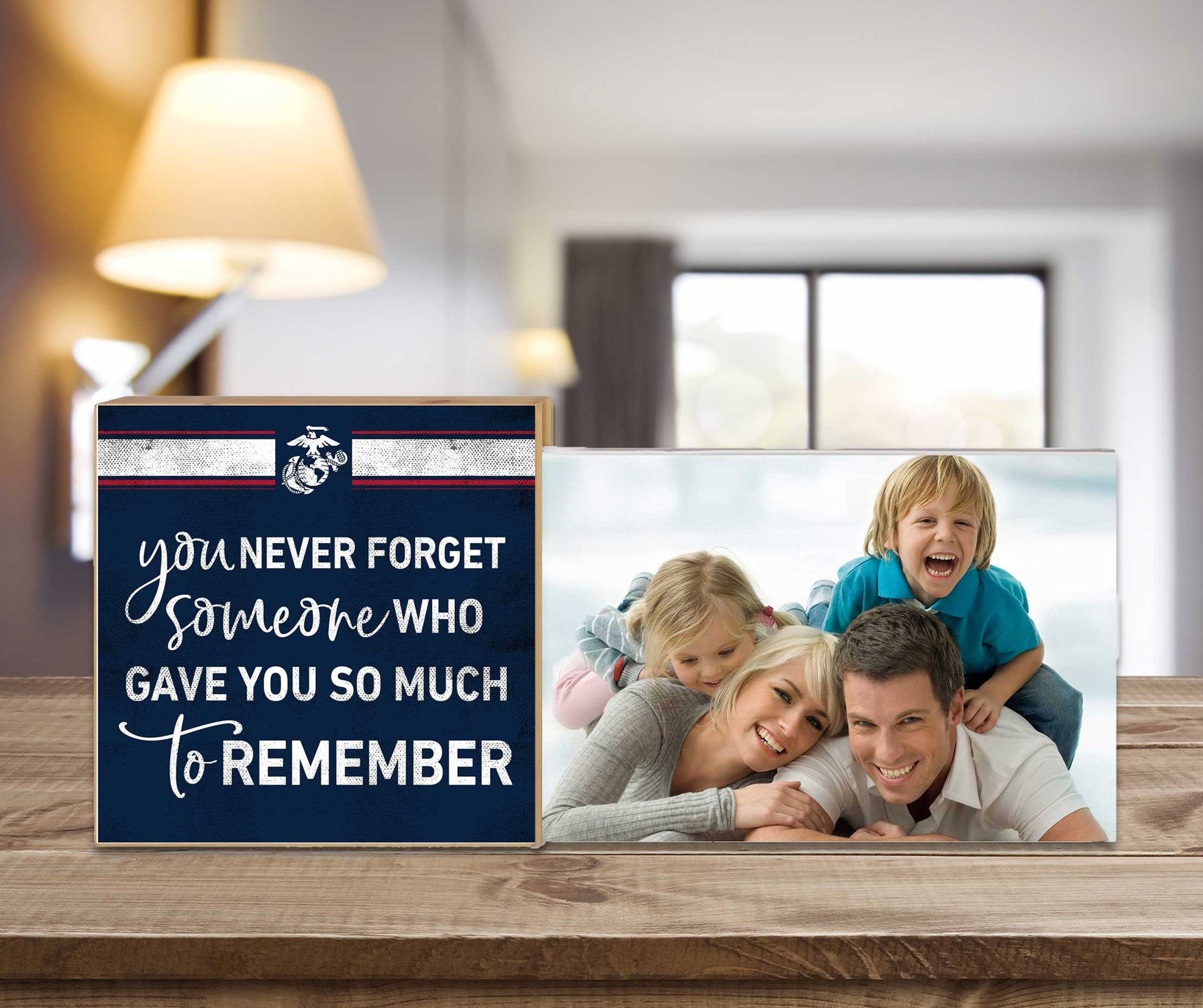 USMC Never Forget Floating Picture Frame — 7.62 Design