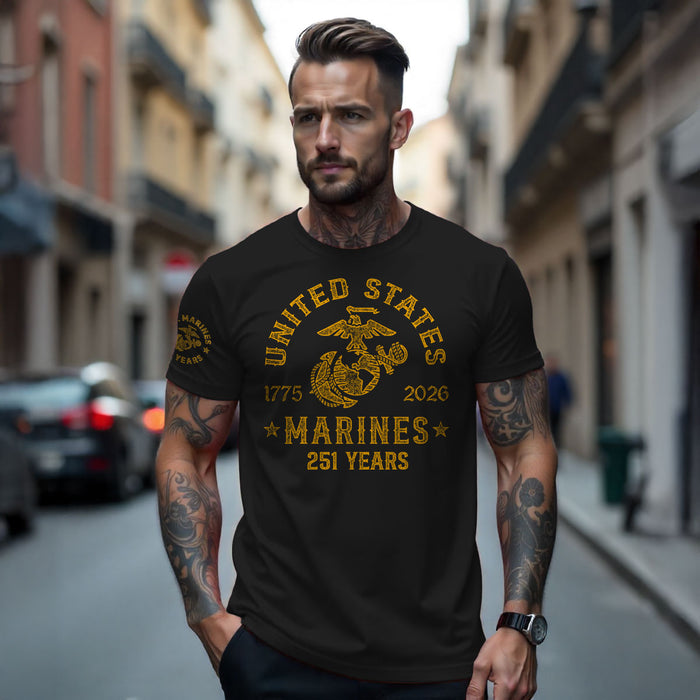 USMC 251st Birthday T-Shirt 1775–2026