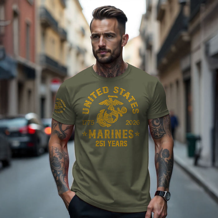 USMC 251st Birthday T-Shirt 1775–2026