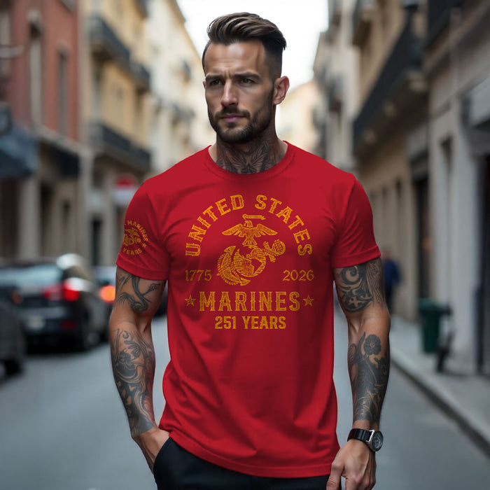 USMC 251st Birthday T-Shirt 1775–2026