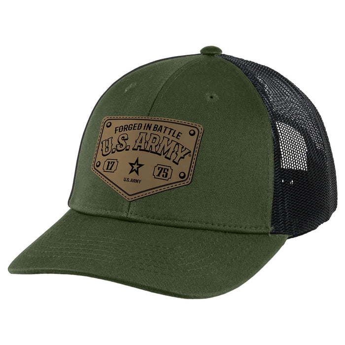 U.S. Army Forged In Battle Patch Trucker Hat
