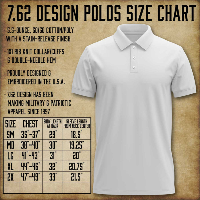 US Marine Corps EGA Embroidered Polo Heather