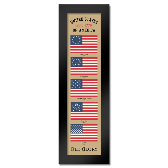 US Flag Old Glory Heritage Framed Print