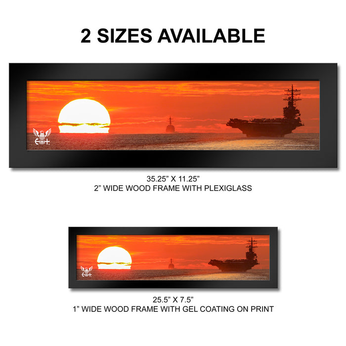 U.S. Navy Sunset Framed Print