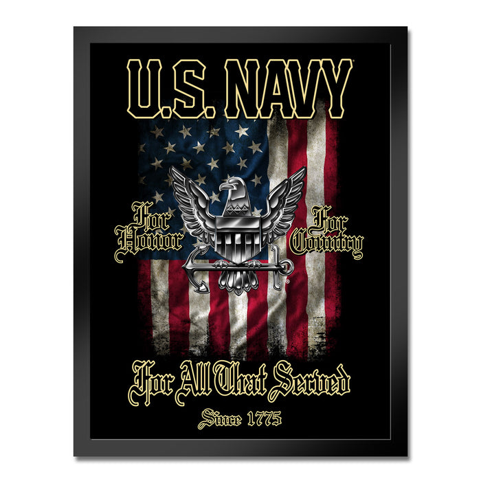 U.S. Navy 'For Those That Served' Framed Print