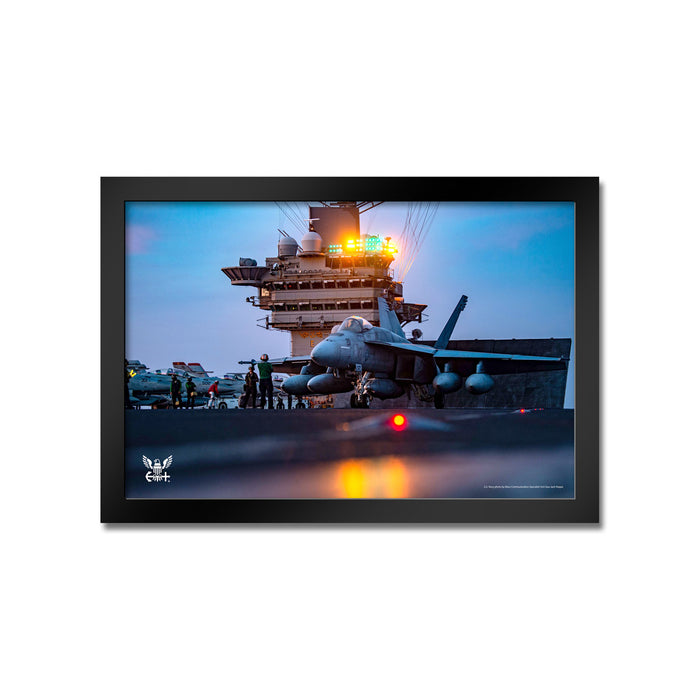 U.S. Navy F-18 Catapult Framed Print