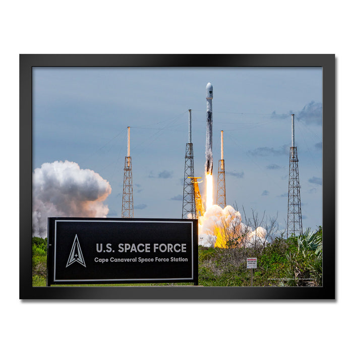 U.S. Space Force Cape Canaveral Rocket Launch Framed Print