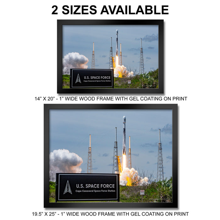 U.S. Space Force Cape Canaveral Rocket Launch Framed Print