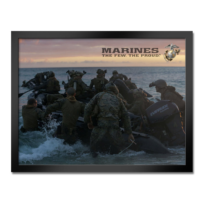 U.S. Marine Corps Boat Launch Framed Print