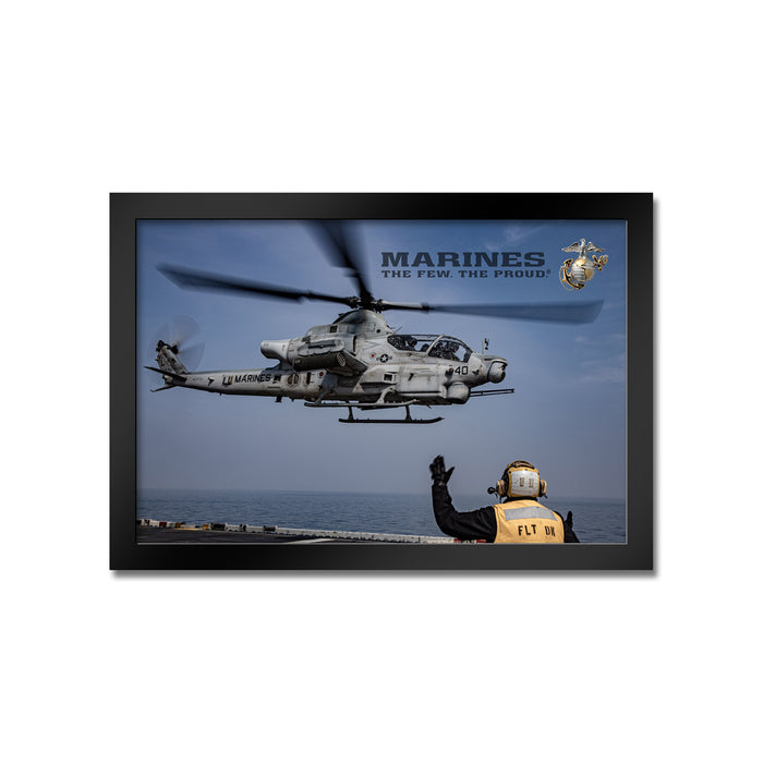 U.S. Marine Corps AH-1Z Viper Helicopter Framed Print