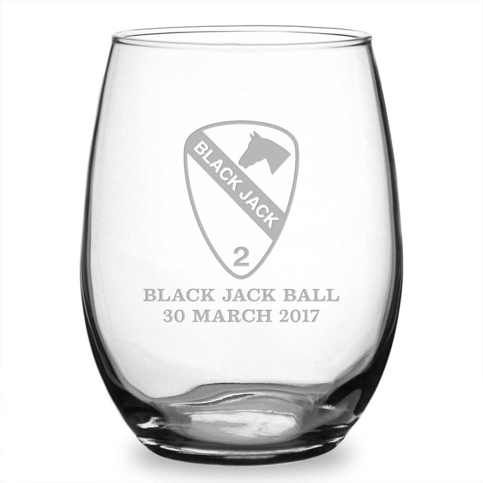Blackjack Ball 21 oz. Stemless Wine Glass