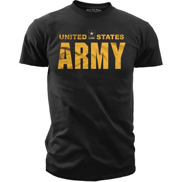 US Army P/T Shirt - Black Ink Mens T-Shirt OG