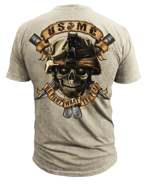 USMC First to Fight - Black Ink T-Shirt Charcoal