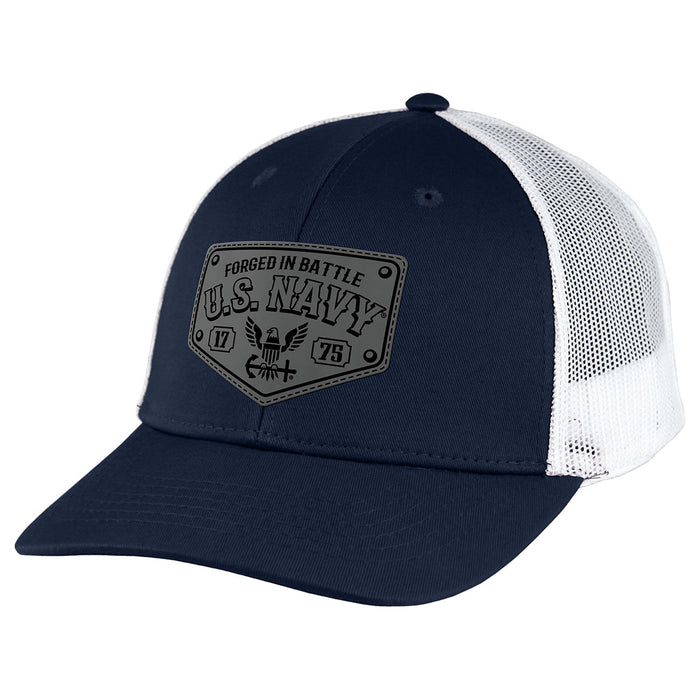 U.S. Navy Forged In Battle Patch Trucker Hat by 7.62 Design