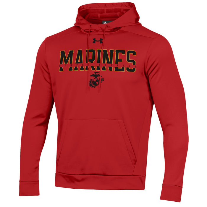 Under Armour Men's ARMOUR FLEECE US Marines Hooded Pullover