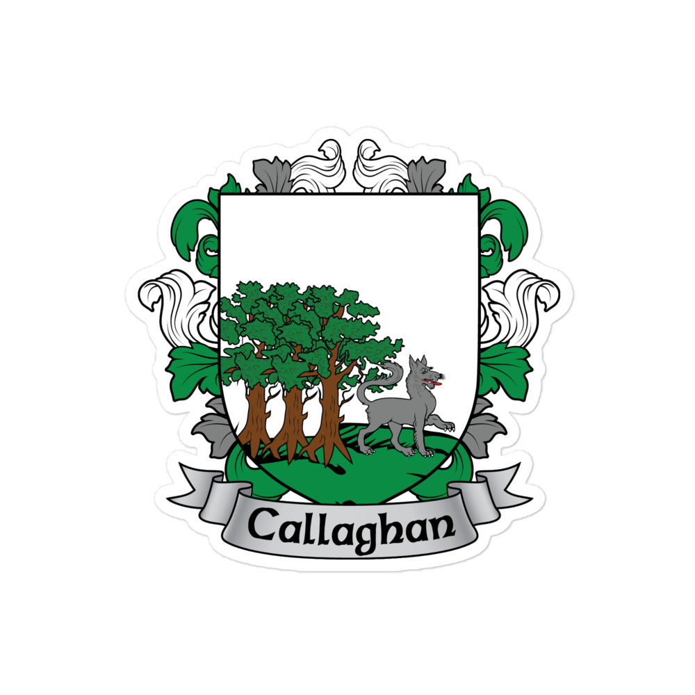 Callaghan Irish Family Coat of Arms Sticker — 7.62 Design
