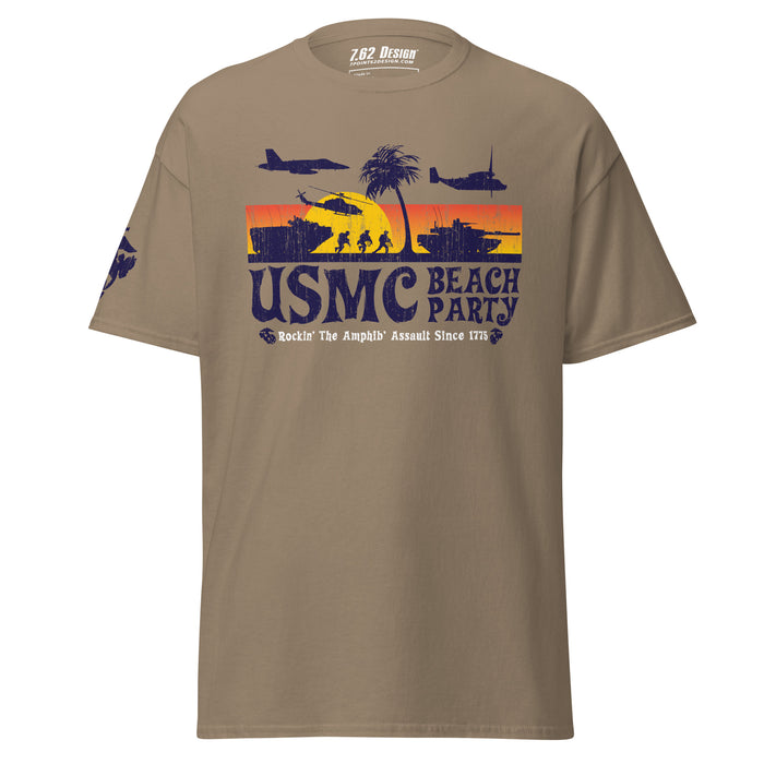 US Marine Corps 'Classic Beach Party' Print To Order men's Tee