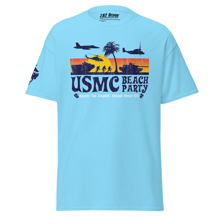US Marine Corps 'Classic Beach Party' Print To Order men's Tee