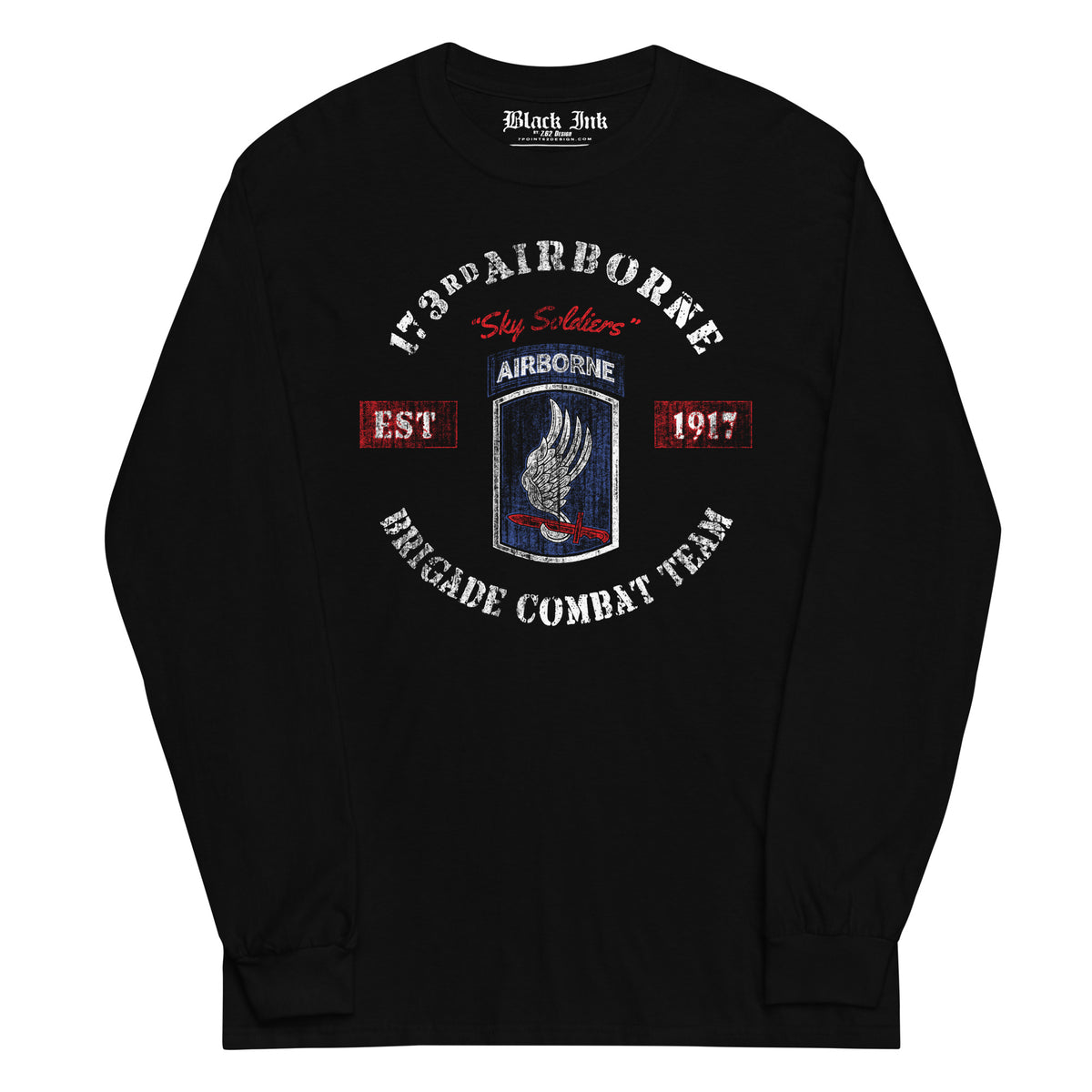 US Army 173rd Airborne Long Sleeve T-Shirt — 7.62 Design