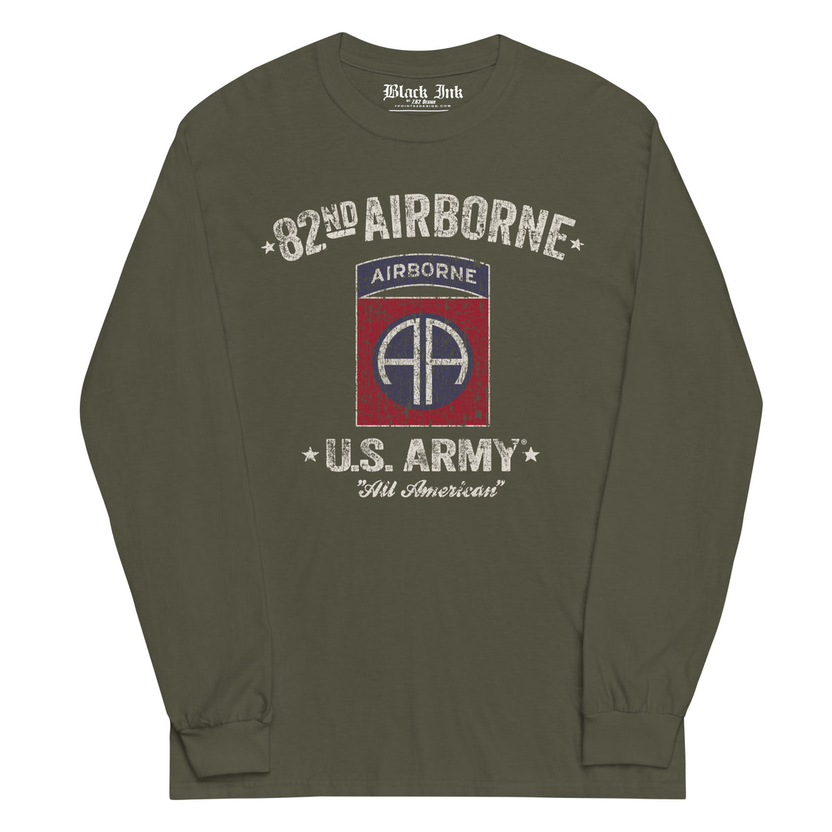 82nd Airborne Army Triblend T-Shirt - Regular Fit Men's Shirt, Includes 3 Free Decals! 8 thumbnail image