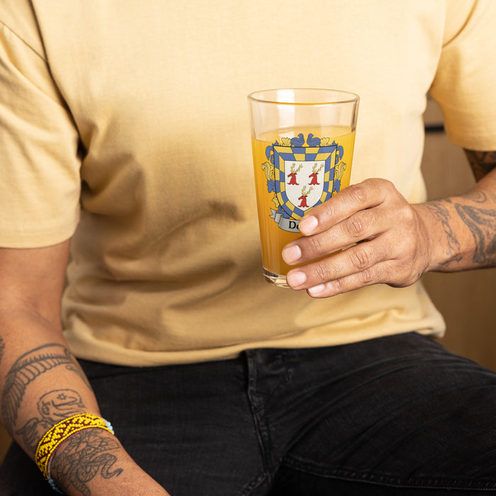 Doyle Irish Family Crest Coat Of Arms 16oz Pint Glass - 7.62 Design
