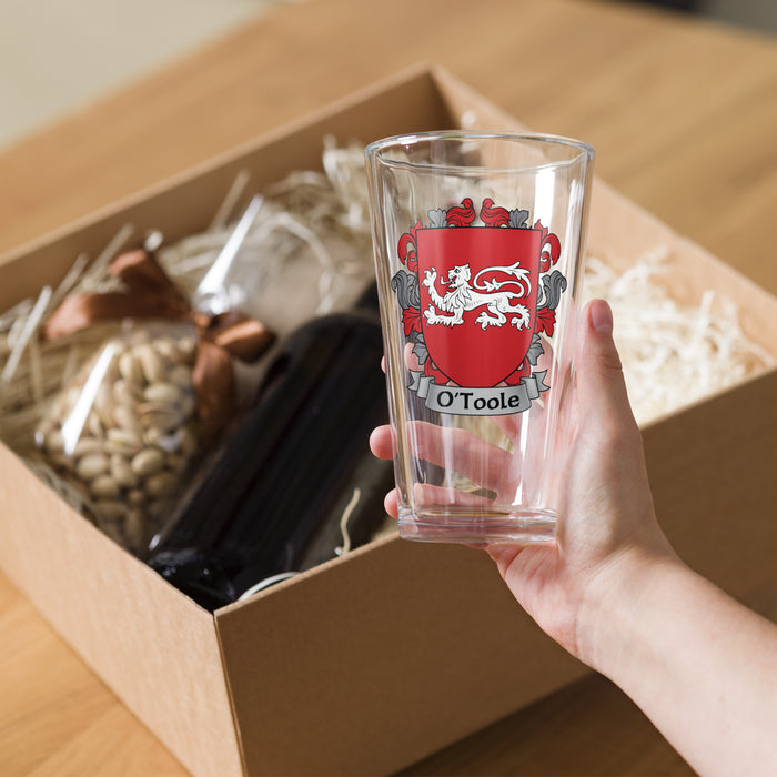 O'Toole Irish Family Crest Coat Of Arms 16oz Pint Glass - 7.62 Design