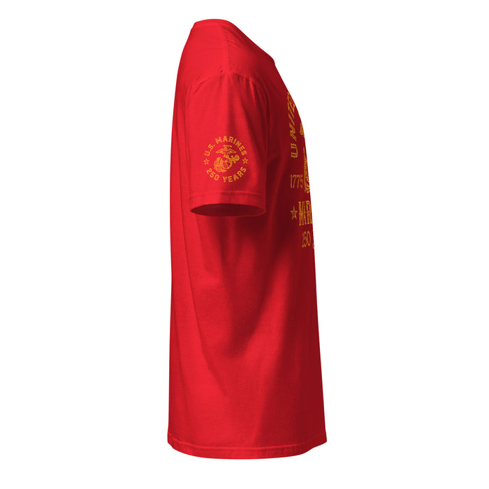 USMC 250th Birthday T-Shirt – 100% Cotton Ringspun