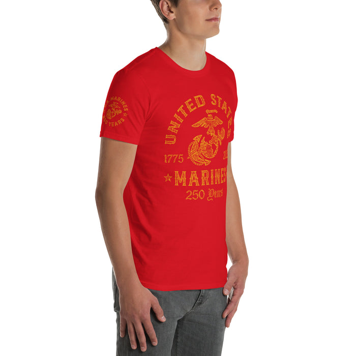 USMC 250th Birthday T-Shirt – 100% Cotton Ringspun