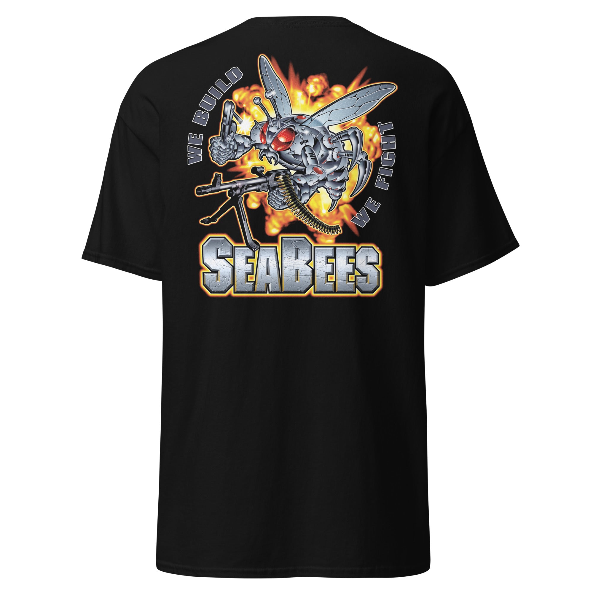シービーズ☆米海軍特殊工作部隊☆US.NAVY☆EABEES ☆エナメル七宝製 U.S. Navy Seabees Superbee Men's Tee — 7.62 Design