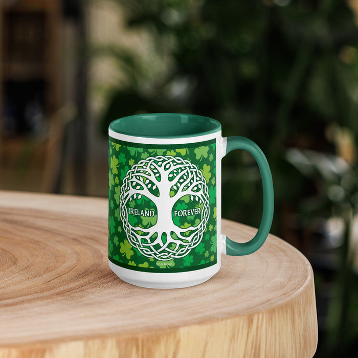 Irish Tree of Life Shamrock 15oz Coffee Mug