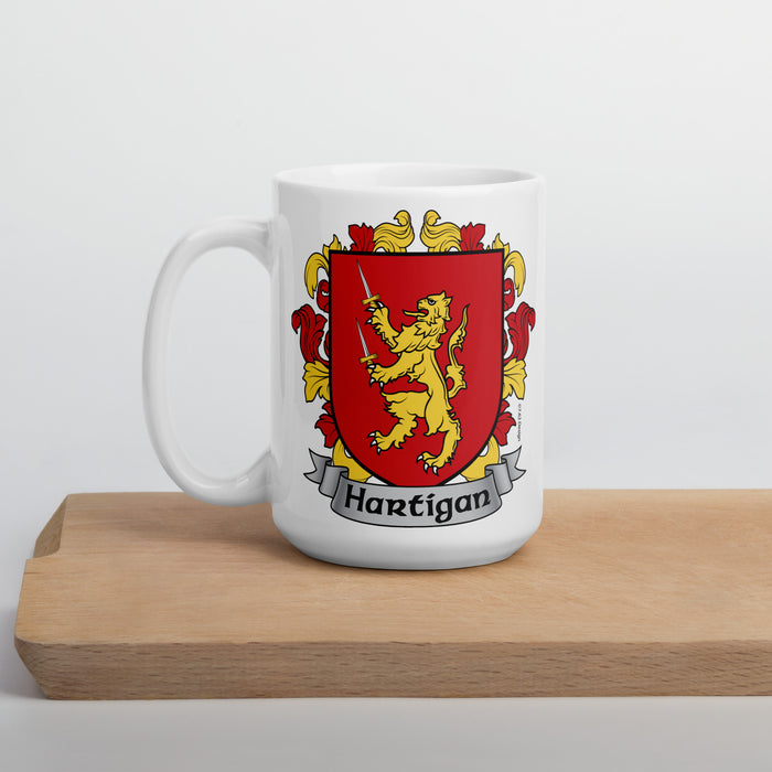 Hartigan Irish Family Crest Coat Of Arms 15oz Mug