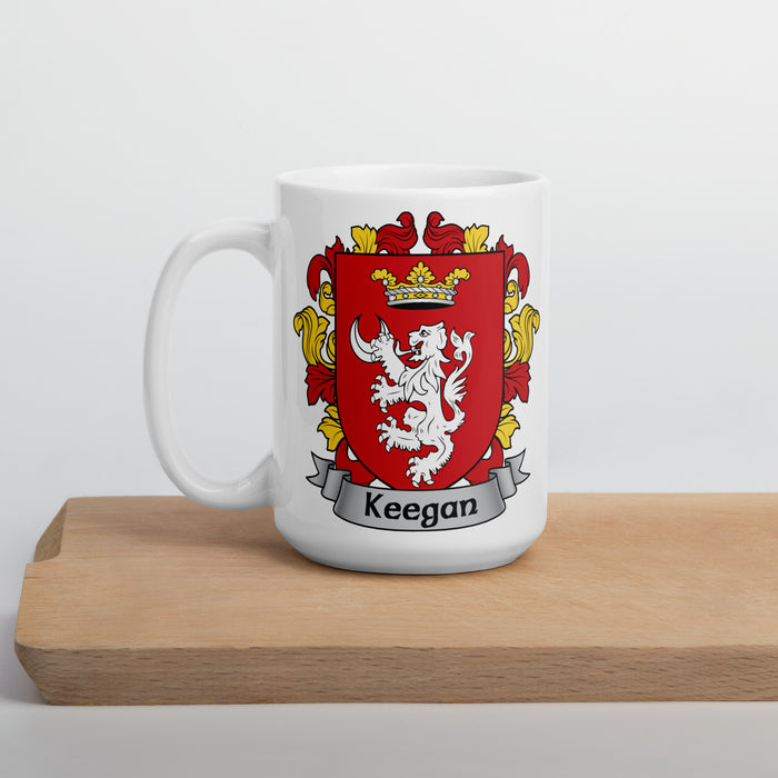 Keegan Irish Family Crest Coat Of Arms 15oz Mug