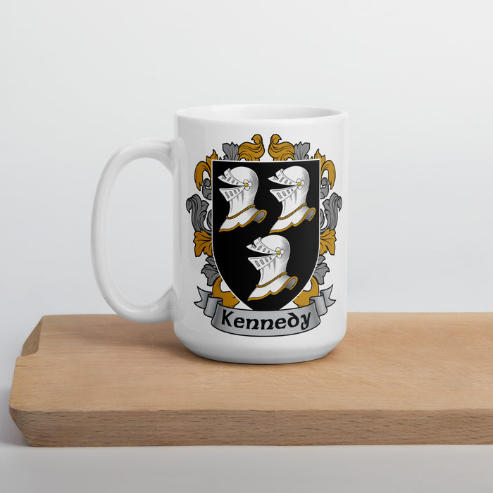 Kennedy Irish Family Crest Coat Of Arms 15oz Mug