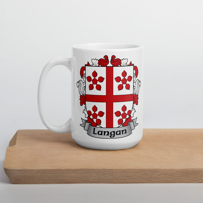Langan Irish Family Crest Coat Of Arms 15oz Mug