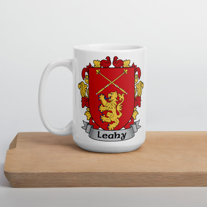 Leahy Irish Family Crest Coat Of Arms 15oz Mug
