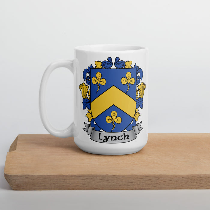 Lynch Irish Family Crest Coat Of Arms 15oz Mug