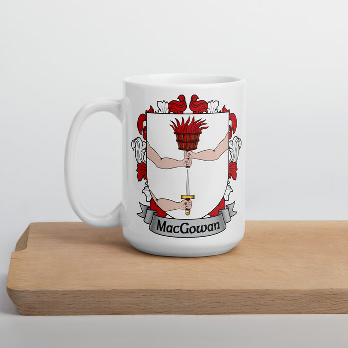 MacGowan Irish Family Crest Coat Of Arms 15oz Mug